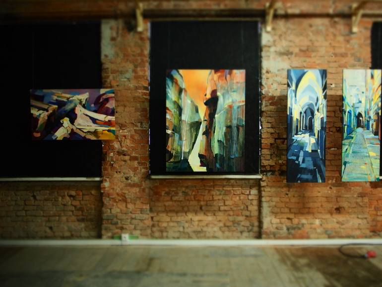 Original Abstract Expressionism Landscape Painting by Natalia Rozmus - Esparza