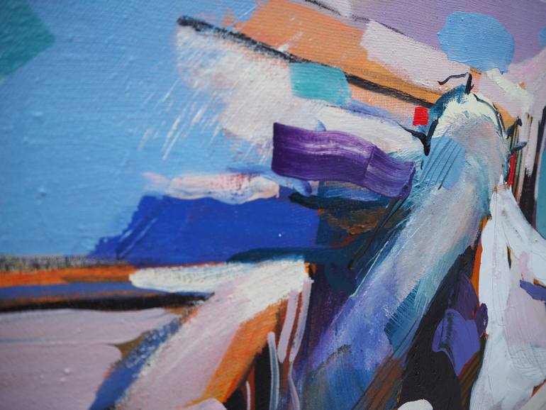 Original Abstract Expressionism Landscape Painting by Natalia Rozmus - Esparza