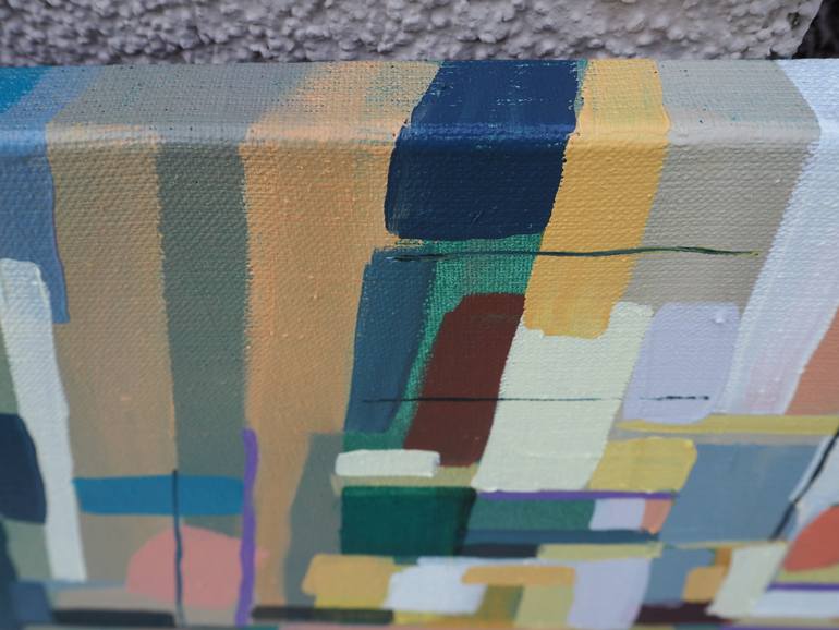 Original Abstract Expressionism Cities Painting by Natalia Rozmus - Esparza
