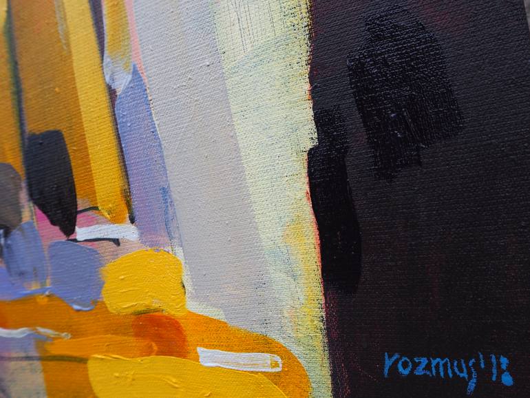 Original Abstract Expressionism Cities Painting by Natalia Rozmus - Esparza