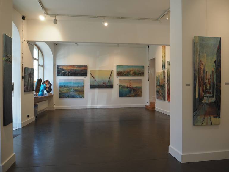 Original Abstract Expressionism Landscape Painting by Natalia Rozmus - Esparza