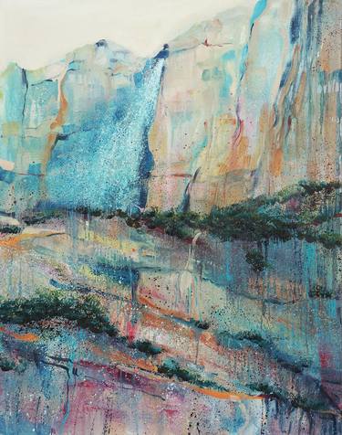 Saatchi Art Artist Natalia Rozmus - Esparza; Paintings, “Yosemite Falls” #art