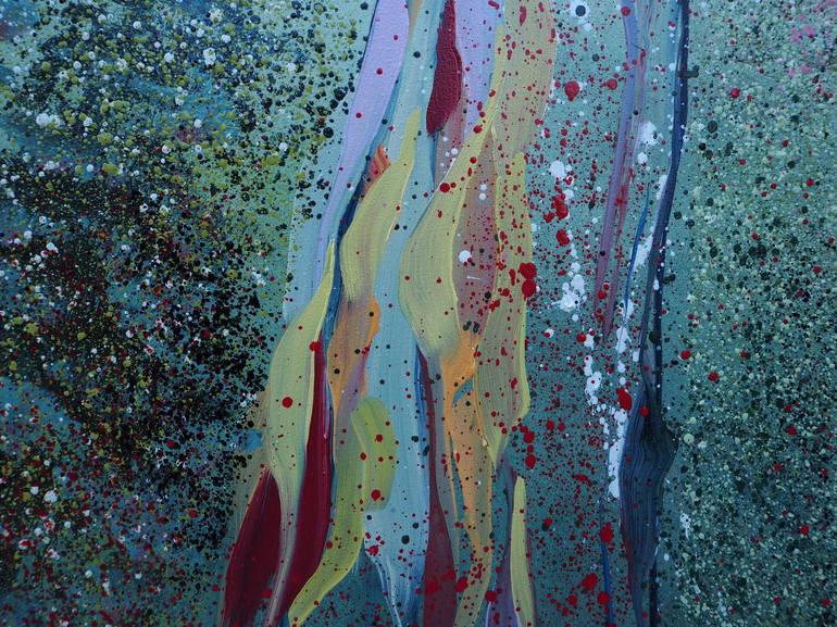 Original Abstract Expressionism Botanic Painting by Natalia Rozmus - Esparza