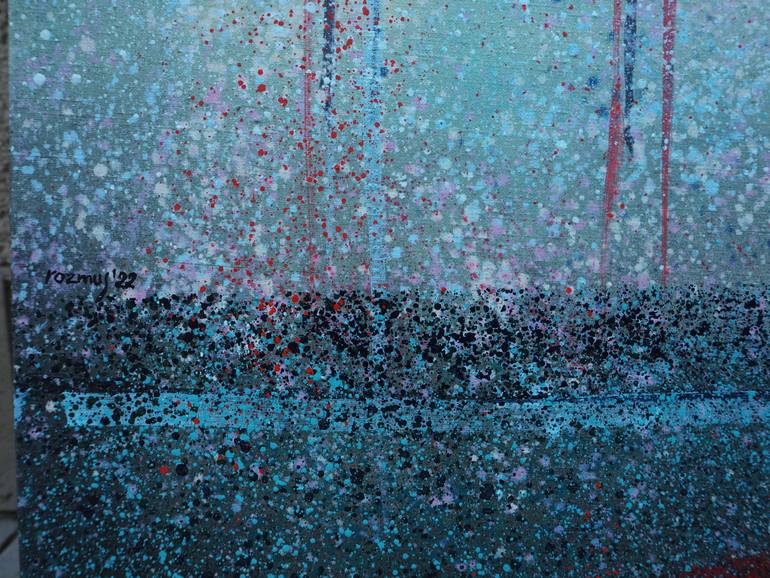 Original Abstract Expressionism Travel Painting by Natalia Rozmus - Esparza