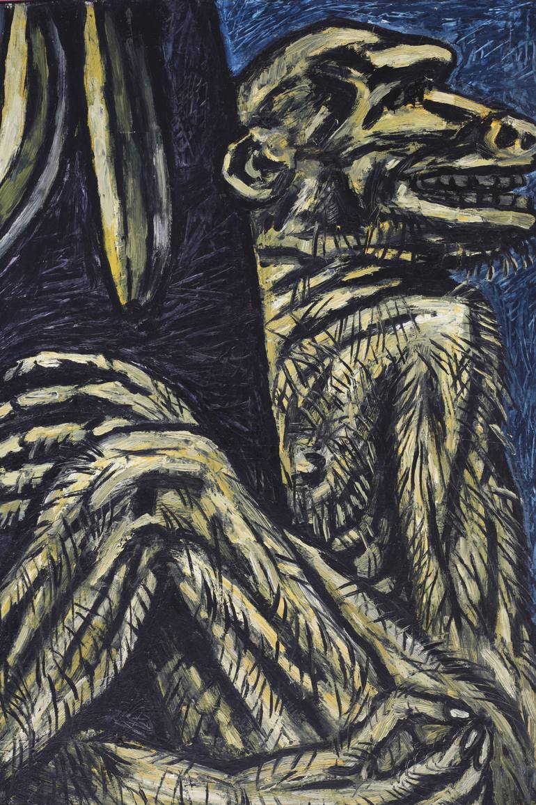 Original Expressionism Animal Painting by Hubert Bujak