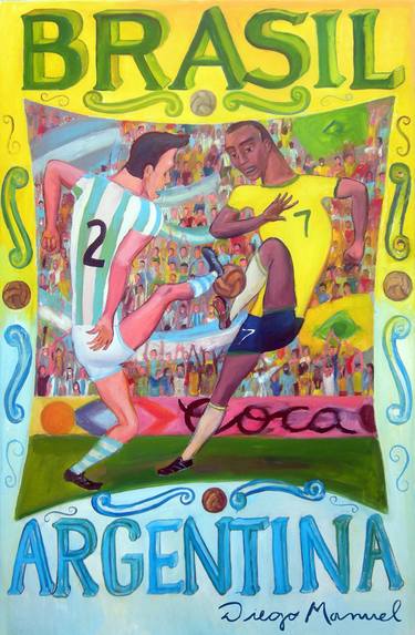 Original Pop Art Sports Paintings by Diego Manuel Rodriguez
