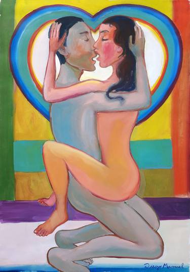 Print of Love Paintings by Diego Manuel Rodriguez