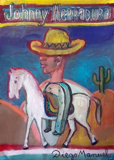Johnny Herradura on horseback 4 thumb
