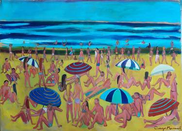 Print of Expressionism Beach Paintings by Diego Manuel Rodriguez