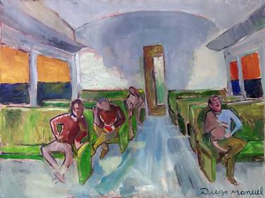 Print of Train Paintings by Diego Manuel Rodriguez