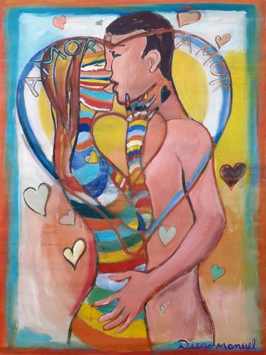 Print of Love Paintings by Diego Manuel Rodriguez