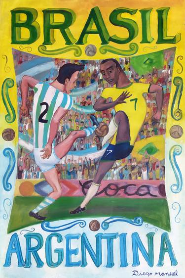 Print of Conceptual Sport Paintings by Diego Manuel Rodriguez