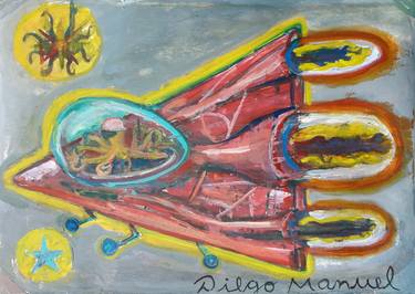 Print of Dada Aeroplane Paintings by Diego Manuel Rodriguez