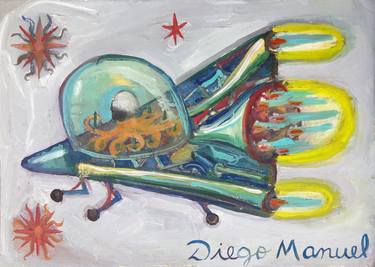 Print of Conceptual Aeroplane Paintings by Diego Manuel Rodriguez