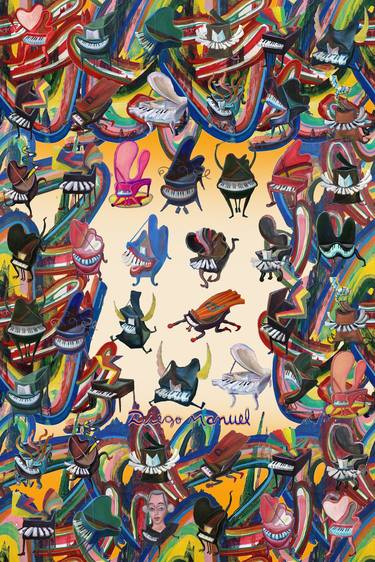 Print of Dada Fantasy Mixed Media by Diego Manuel Rodriguez