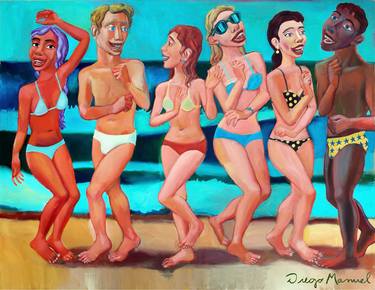 Print of Beach Paintings by Diego Manuel Rodriguez