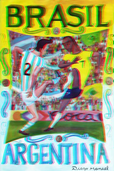 Print of Conceptual Sport Mixed Media by Diego Manuel Rodriguez