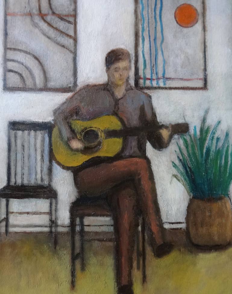 Original Figurative Music Painting by Massimiliano Ligabue