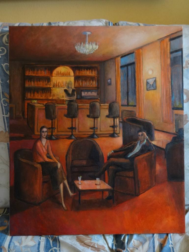 Original Interiors Painting by Massimiliano Ligabue