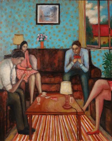 Original Figurative People Painting by Massimiliano Ligabue
