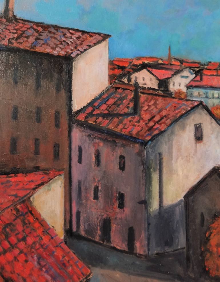 Original Expressionism Landscape Painting by Massimiliano Ligabue