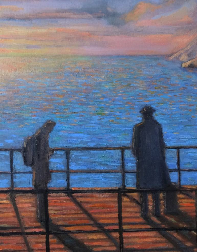 Original Figurative Seascape Painting by Massimiliano Ligabue