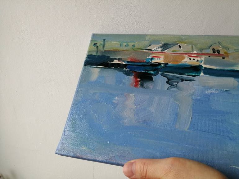 Original Realism Boat Painting by Anna Laicane