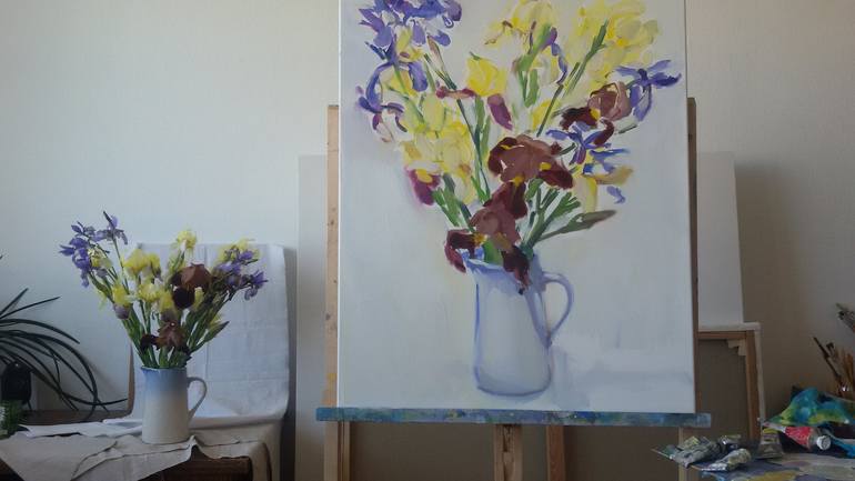 Original Realism Floral Painting by Anna Laicane