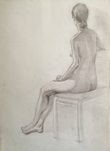 Original Realism Women Drawings by Anna Laicane