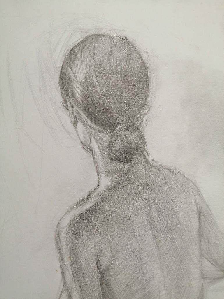 Original Realism Women Drawing by Anna Laicane