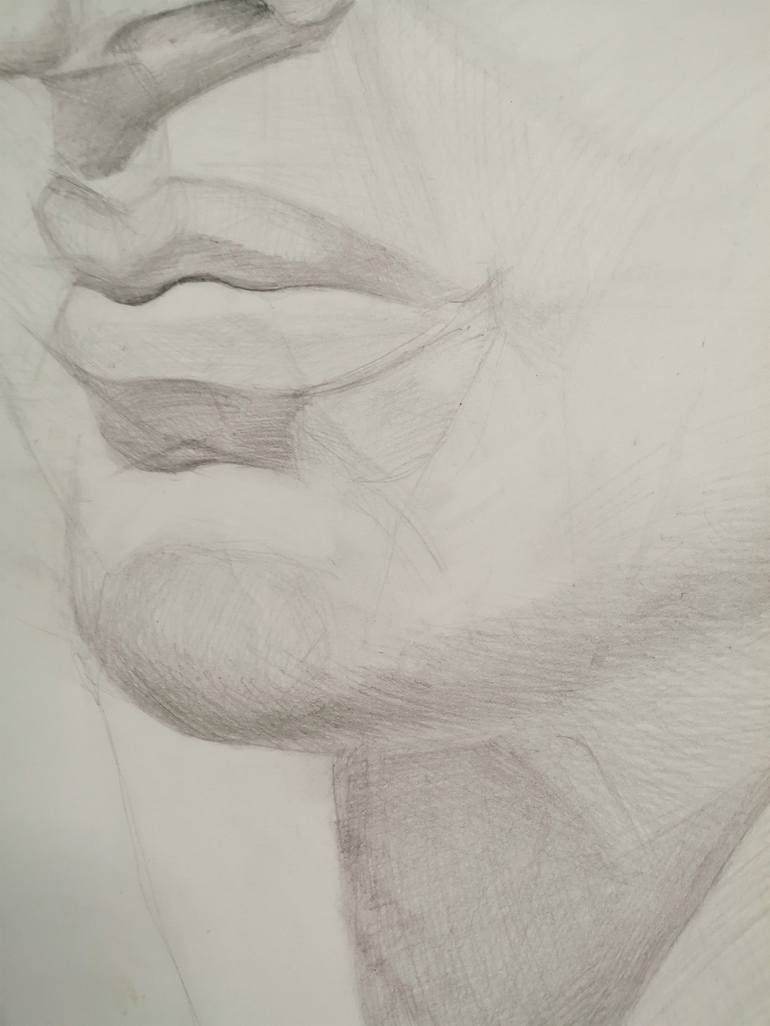 Original Realism Men Drawing by Anna Laicane