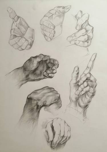 Original Realism Body Drawings by Anna Laicane