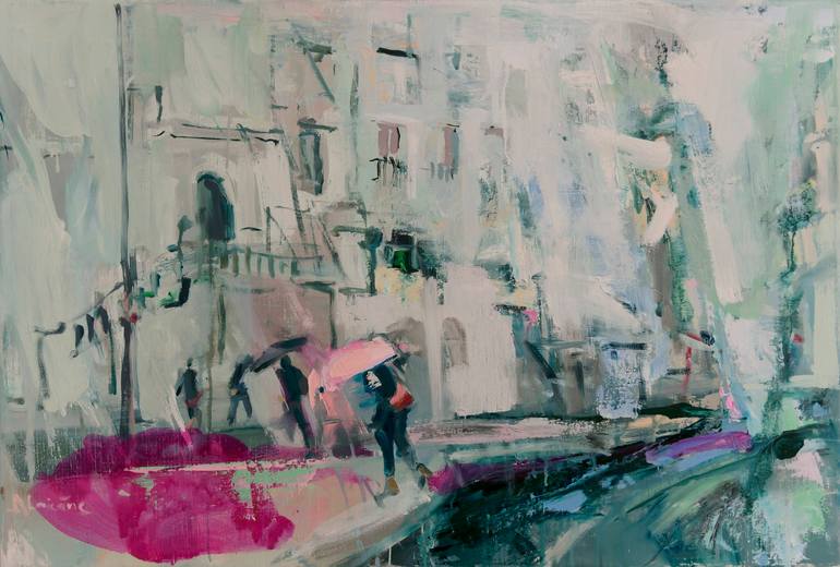 Pink Puddle Painting by Anna Laicane | Saatchi Art