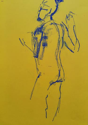 Original Figurative Men Drawings by Anna Laicane