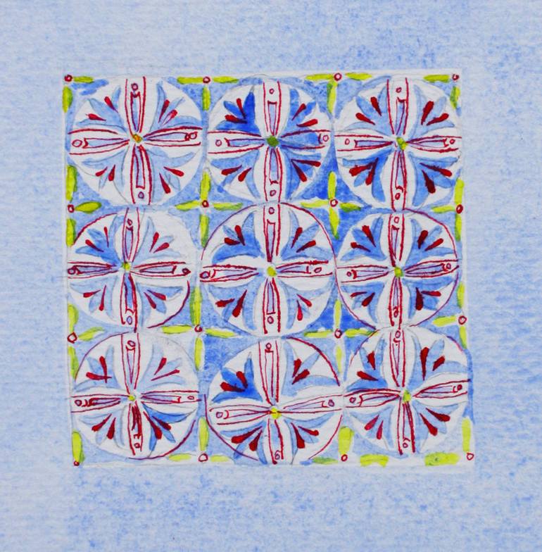 Original Geometric Patterns Painting by Anna Laicane