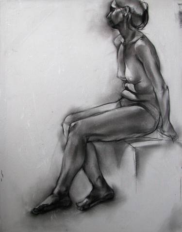 Original Figurative Nude Drawings by Anna Laicane