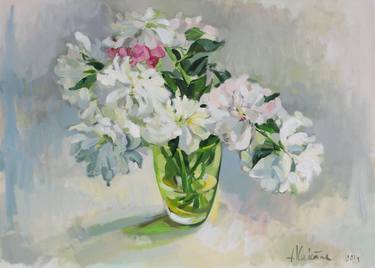 Print of Realism Floral Paintings by Anna Laicane