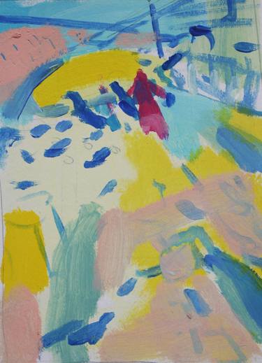 Original Abstract Expressionism Children Paintings by Anna Laicane