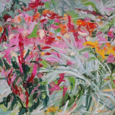 Original Abstract Expressionism Garden Paintings by Anna Laicane