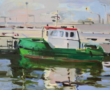 Original Modern Boat Paintings by Anna Laicane