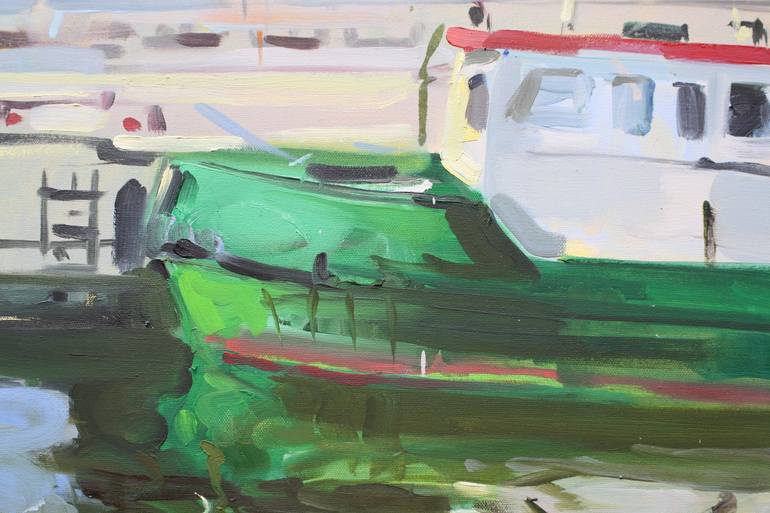 Original Modern Boat Painting by Anna Laicane