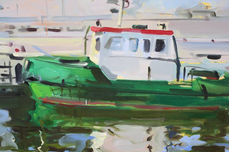Original Boat Painting by Anna Laicane