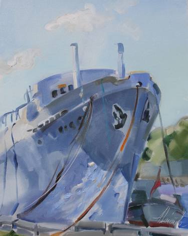 Print of Figurative Ship Paintings by Anna Laicane