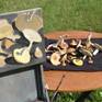 This is a still life with wild mushrooms from Latvia's forest. I painted it in plein air. It was the beautiful place, manor house where I spent some days with other artists.