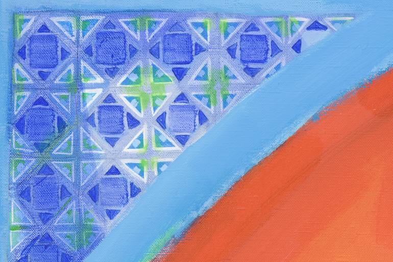 Original Geometric Abstract Painting by Anna Laicane