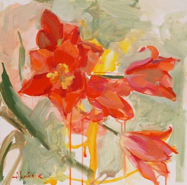 Print of Figurative Floral Paintings by Anna Laicane