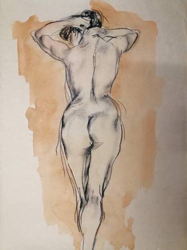 Print of Figurative Nude Drawings by Anna Laicane