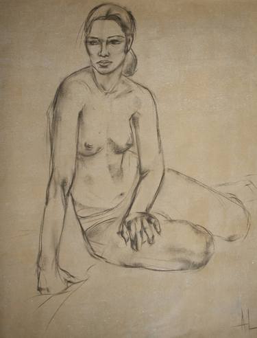 Print of Figurative Women Drawings by Anna Laicane