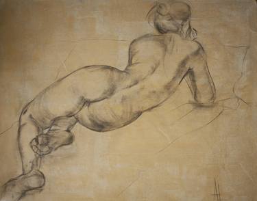 Print of Figurative Nude Drawings by Anna Laicane