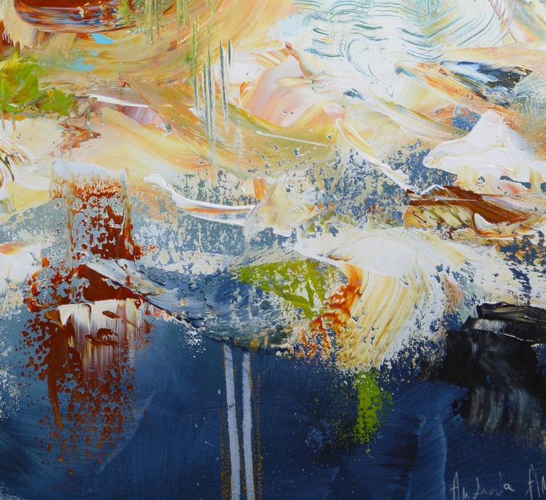 Original Abstract Expressionism Abstract Painting by Andrada Anghel